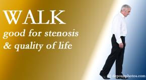 Satterwhite Chiropractic encourages walking and guideline-recommended non-drug therapy for spinal stenosis, decrease of its pain, and improvement in walking.