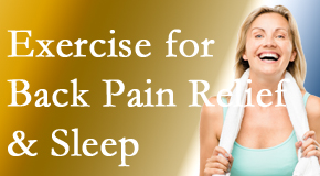 Satterwhite Chiropractic shares recent research about the benefit of exercise for back pain relief and sleep. 