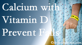 Calcium and vitamin D supplementation may be suggested to Oxford chiropractic patients who are at risk of falling.