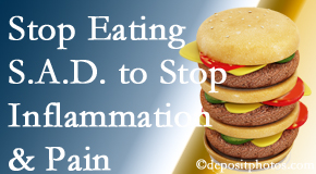 Oxford chiropractic patients do well to avoid the S.A.D. diet to reduce inflammation and pain.