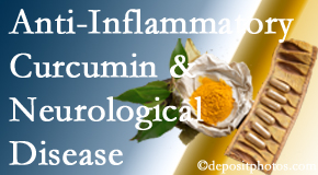 Satterwhite Chiropractic presents recent findings on the benefit of curcumin on inflammation reduction and even neurological disease containment.