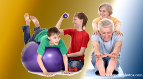 Oxford exercise image of young and older people as part of chiropractic plan