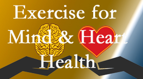 A healthy heart helps maintain a healthy mind, so Satterwhite Chiropractic encourages exercise.
