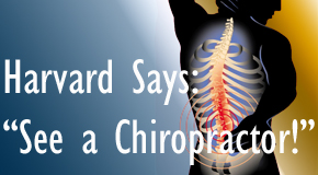 Oxford chiropractic for back pain relief urged by Harvard