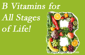  Satterwhite Chiropractic urges a check of your B vitamin status for overall health throughout life. 