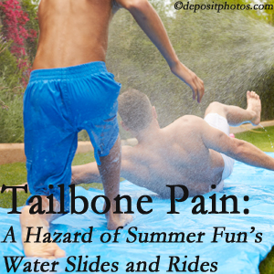 Satterwhite Chiropractic uses chiropractic manipulation to ease tailbone pain after a Oxford water ride or water slide injury to the coccyx.