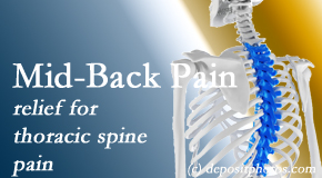 Satterwhite Chiropractic offers gentle chiropractic treatment to relieve mid-back pain in the thoracic spine. 
