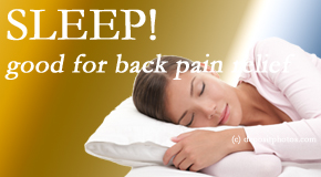 Satterwhite Chiropractic presents research that says good sleep helps keep back pain at bay. 