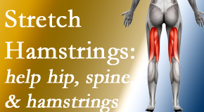 Satterwhite Chiropractic encourages back pain patients to stretch hamstrings for length, range of motion and flexibility to support the spine.