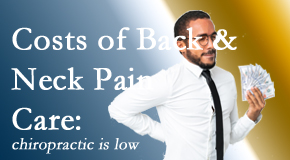 Satterwhite Chiropractic describes the various costs associated with back pain and neck pain care options, both surgical and non-surgical, pharmacological and non-drug. 