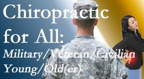 Satterwhite Chiropractic provides back pain relief to civilian and military/veteran sufferers and young and old sufferers alike!