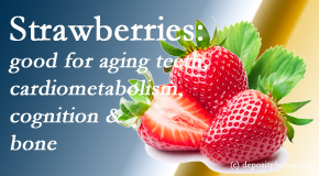 Satterwhite Chiropractic shares recent studies about the benefits of strawberries for aging teeth, bone, cognition and cardiometabolism.