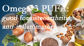 Satterwhite Chiropractic treats pain – back pain, neck pain, extremity pain – often linked to the degenerative processes associated with osteoarthritis for which fatty oils – omega 3 PUFAs – help. 