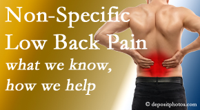 Satterwhite Chiropractic share the specific characteristics and treatment of non-specific low back pain. 