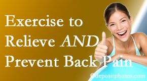 Satterwhite Chiropractic urges Oxford back pain patients to exercise to prevent back pain and get relief from back pain. 