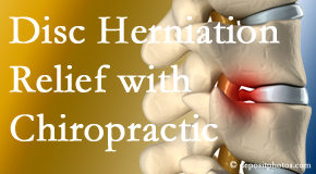 Satterwhite Chiropractic gently treats the disc herniation causing back pain. 
